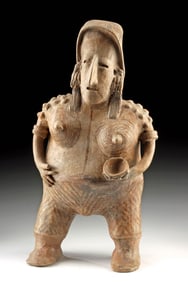 Large Jalisco San Juanito Pottery Semi-Nude Female