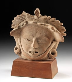 Vera Cruz Remojadas Pottery Head w/ Avian Headdress