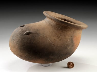 Nicoya Pottery Slipper-Form Vessel - Zoomorphic Head