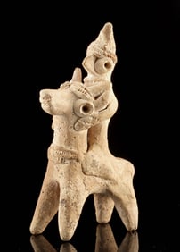 Syro-Hittite Pottery Horse and Rider Figurine
