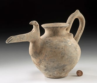 Tepe Sialk Pottery Vessel w/ Beaked Spout & Zoomorph