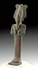 Egyptian Late Dynastic Bronze Standing Osiris