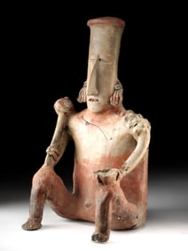 Jalisco Ameca-Etzatlán Seated Male Ritual Bowl & Mace