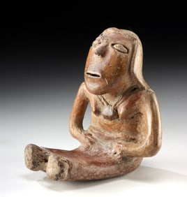 Narino Pottery Female Coquera (Coca Chewer), ex-Museum