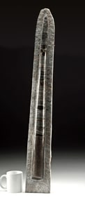 Lengthy Fossilized Orthoceras Shell in Stone Matrix