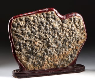 Paleozoic Fossil Stone Panel Marine Shells, ex-Arte