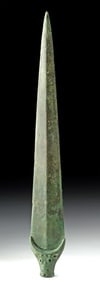 Egyptian Bronze Double-Edge Dagger Hathor / Bull Motif