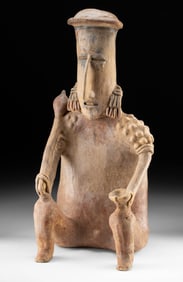 Jalisco Seated Nude Male Figure - Ritual Warrior Form