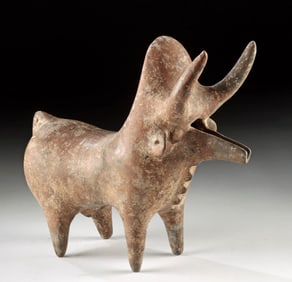 Rare Amlash Ardabil Terracotta Zebu Bull Rhyton