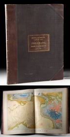 1st Edition 1877 Geological Atlas of Colorado by Ferdinand V. Hayden