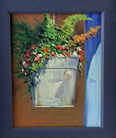 William Hook Painting - "Flower Bucket" (1995)