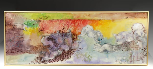 Yang Yang Mixed Media Painting w/ Inscription (2016)