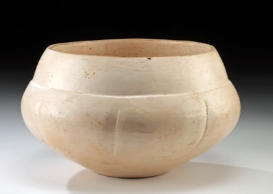 Rare / Fine Tlatilco Cream-Slipped Tecomate (Gourd-Form Bowl)