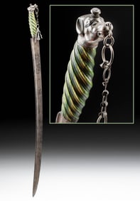 Revolutionary War Officer’s Sword Green Ivory Grip, Attributed to John Bailey