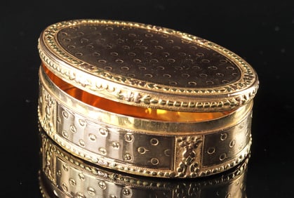 18th C. French Louis XVI Yellow / Rose Gold Snuff Box (57.5 gr)