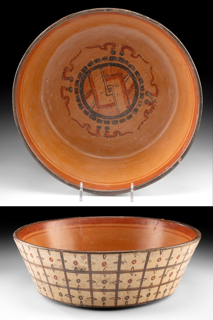 Maya Ulua Valley Bowl w/ Geometric Textile Design (1 of 5)