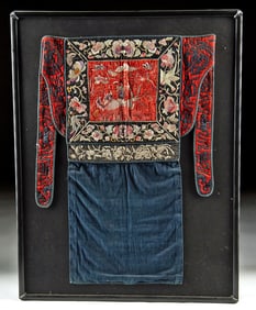 Early / Vibrant Miao Embroidered Baby Carrier Auspicious Motifs