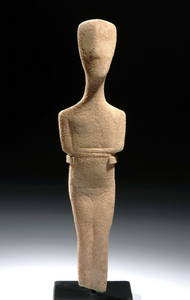 Early Cycladic Marble Idol Spedos Type, ex-Sotheby's