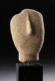 Early Cycladic II Marble Idol Head, Keros-Syros Culture