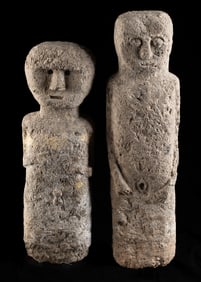 Early Batak Megalithic Ancestor Pair, Toba Highlands, Sumatra