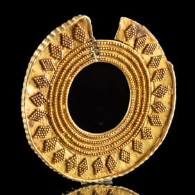 Greek Hellenistic Electrum Pendant / Earring with Granulation