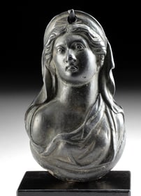 Roman Imperial Bronze Steelyard Weight - Bust of Juno