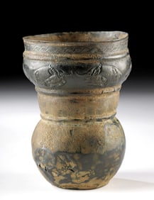 Bronze Vessel of the Avar Khaganate with Repoussé Ibex Motifs