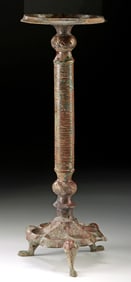 Persian Siljuk Bronze Lamp Stand, Khorasan Region