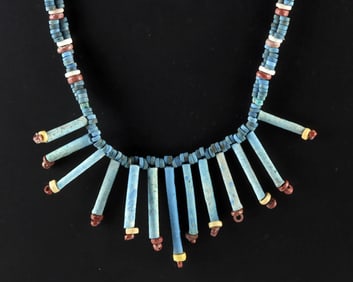 Wearable Ancient Egyptian Faience Bead Necklace