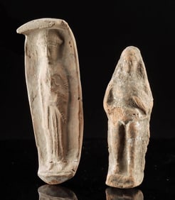 Phoenician Astarte Plaque & Magna Graecia Votive Figure