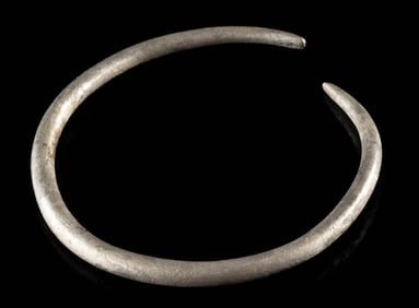 Roman Imperial Silver Bracelet - Penannular Form