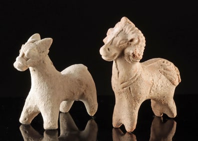 Ancient Roman Ram Figurine & Levant Horse Statue