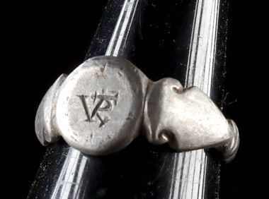Medieval Silver Signet Ring - VRI Monogram