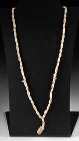 Nazca Beaded Necklace with Double-Sided Face Pendant