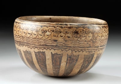 Pre-Columbian Nayarit Chinesco Bichrome Pottery Bowl