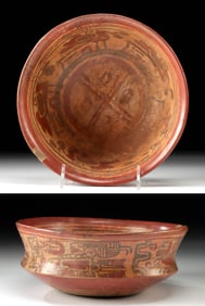 Maya Copador Pottery Bowl w/ Scribes & Turkeys