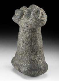 Taino Stone Pestle - Monkey and Frog Zemi Form