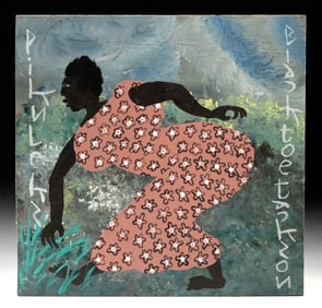 Black Joe Jackson Painting - "Pikn Leks"