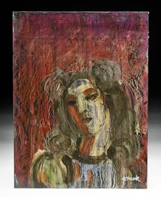 Harold Frank Mixed Media Painting - Renaissance Lady