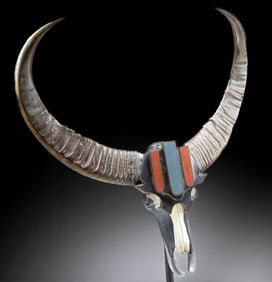 1920s French Art Deco Sculpture Water Buffalo Skull