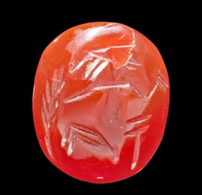Ancient Greek Carnelian Intaglio - Man Running