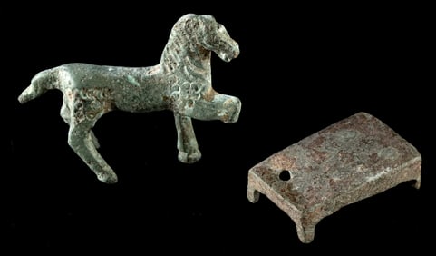 Ancient Roman Leaded Bronze Horse Votive Statuette