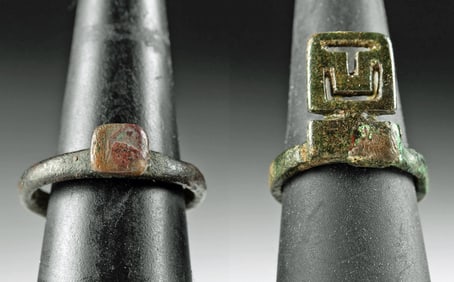 1sts C. Roman Bronze Rings - Wearable!