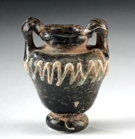 Byzantine Glass Amphoriskos - Zigzag Trailed Design