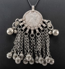 Bedouin Silver Thaler Coin Pendant (Maria Theresa)