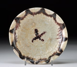 12th C. Seljuk Bamiyan Glazed Pottery Plate