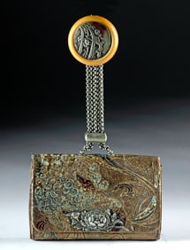 Japanese Meiji Tabako-Ire + Celluloid Kagamibuta