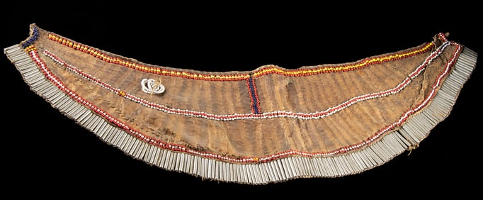 East African Turkana Tribal Beaded Leather Apron