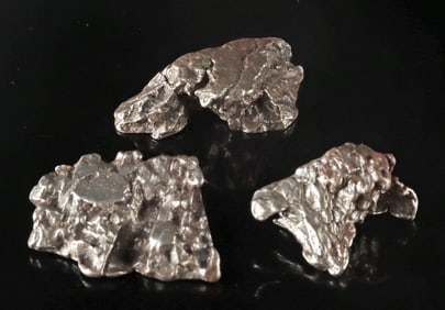 Three Argentinian Campo del Cielo Meteorite Fragments