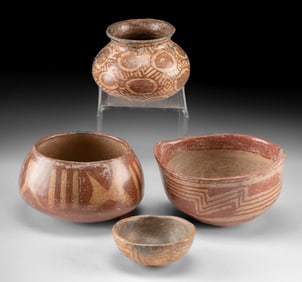 Four Chupicuaro Bichrome Pottery Vessels